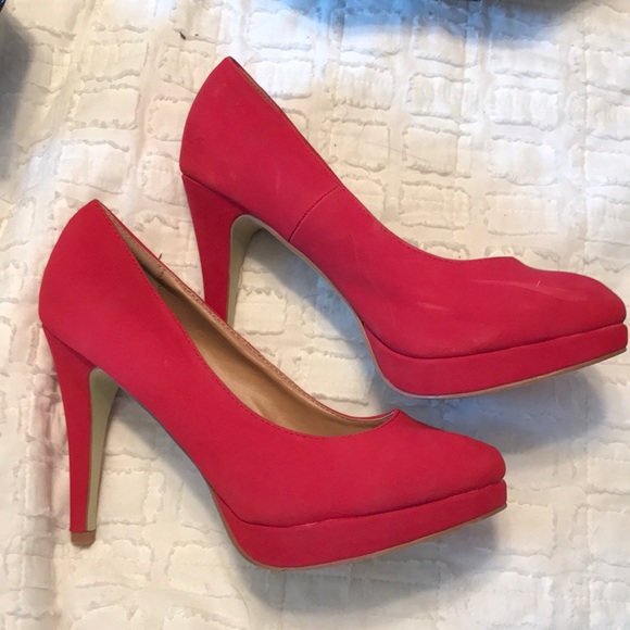 simple red heels